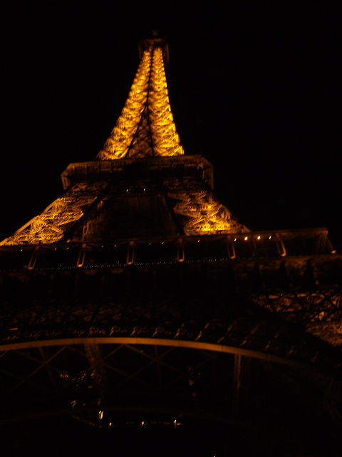la tour eiffel, night view.