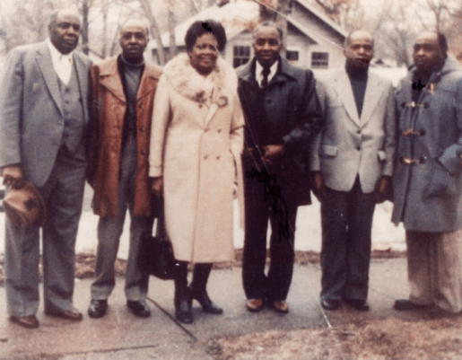 You and your brothers in the '70s. From left: Uncles Sam, Leroy, Otis, Bill and Alex.