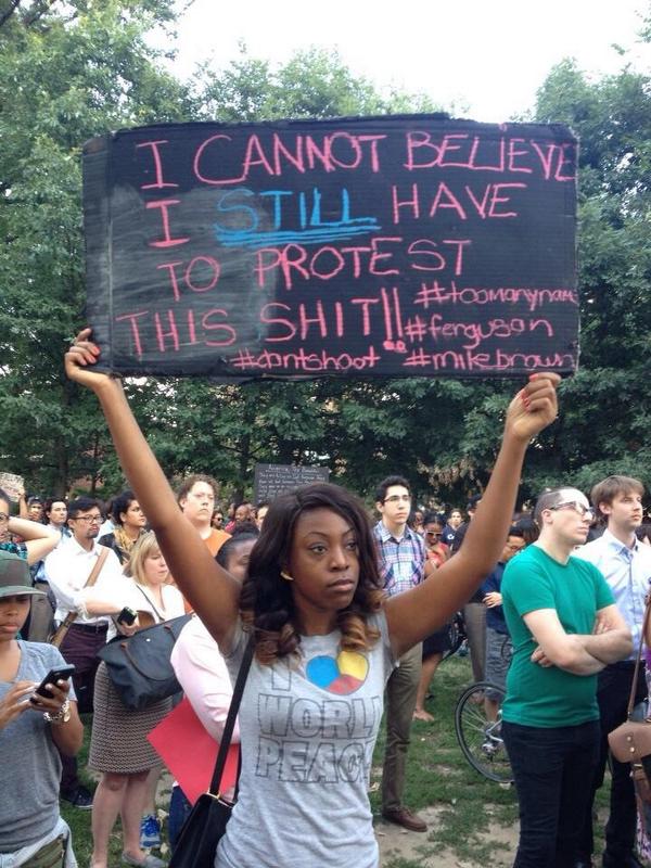 Photo: Twitter, from a #NMOS14 protest in Washington, DC